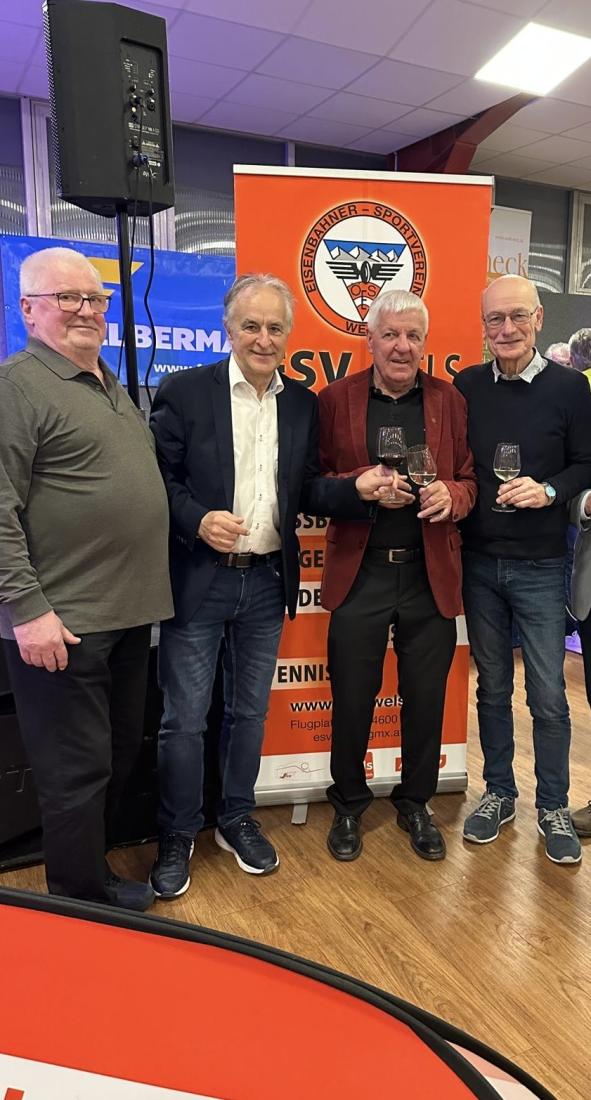 ÖES-Regionsvorsitzende Herman Zwirner, Johann Zlydnyk, Heinrich Göttlinger und Gerald Hörmann